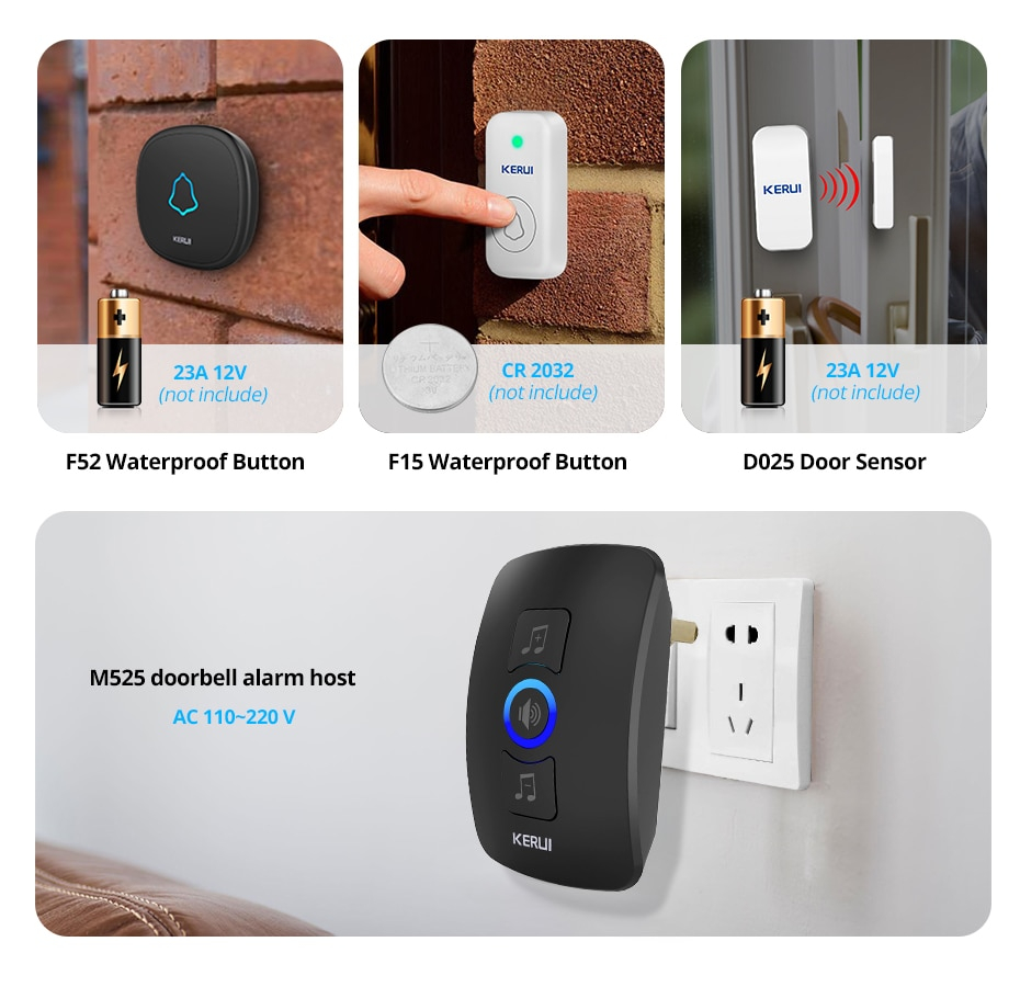 Songs Optional Waterproof Wireless Smart Doorbell