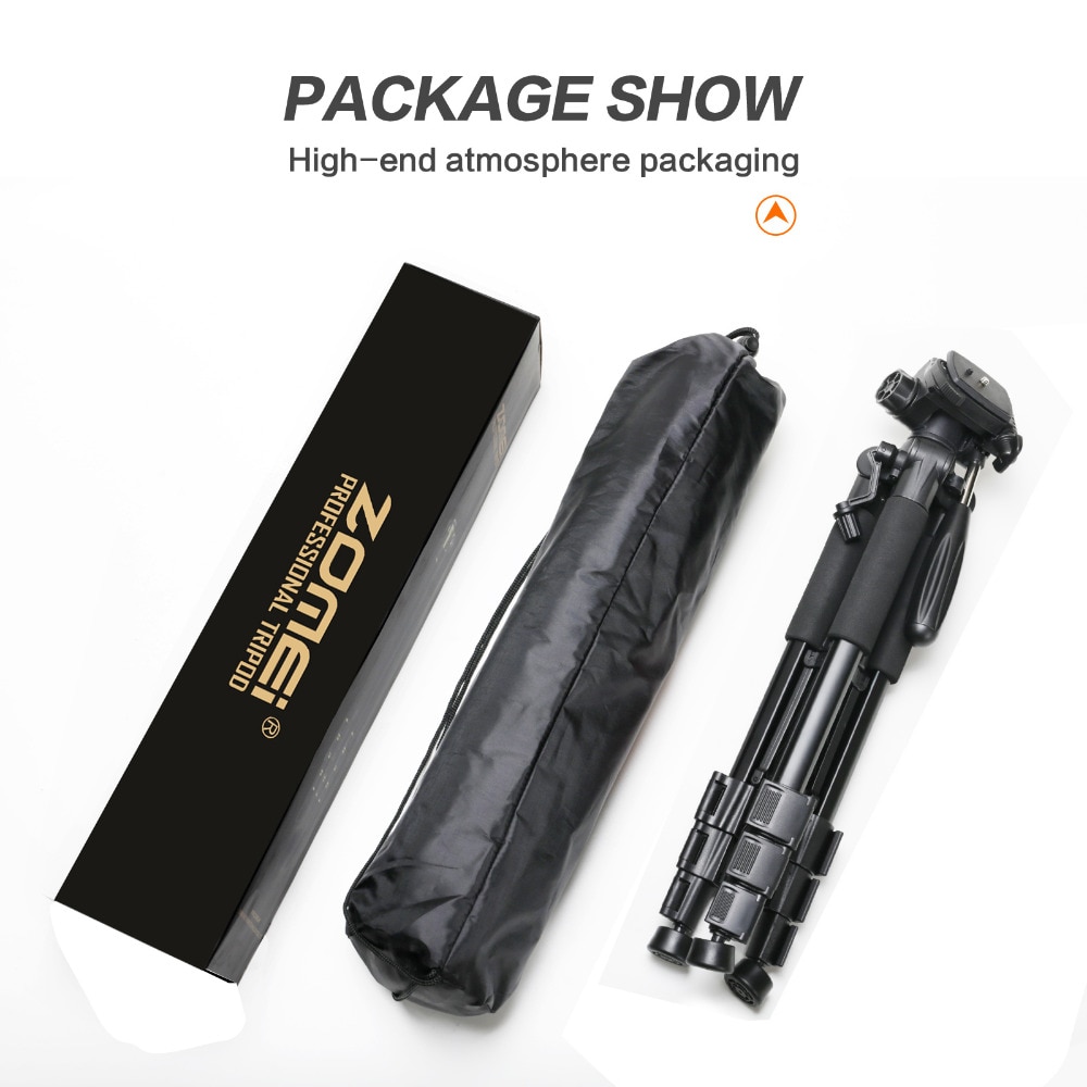 Zomei Professional Travel Aluminum Camera Tripod Stand comes with high-end atmosphere packaging