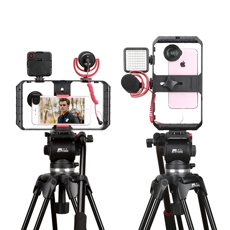 U-Rig Pro Smartphone Vlog Kit fits perfectly to standard size tripod