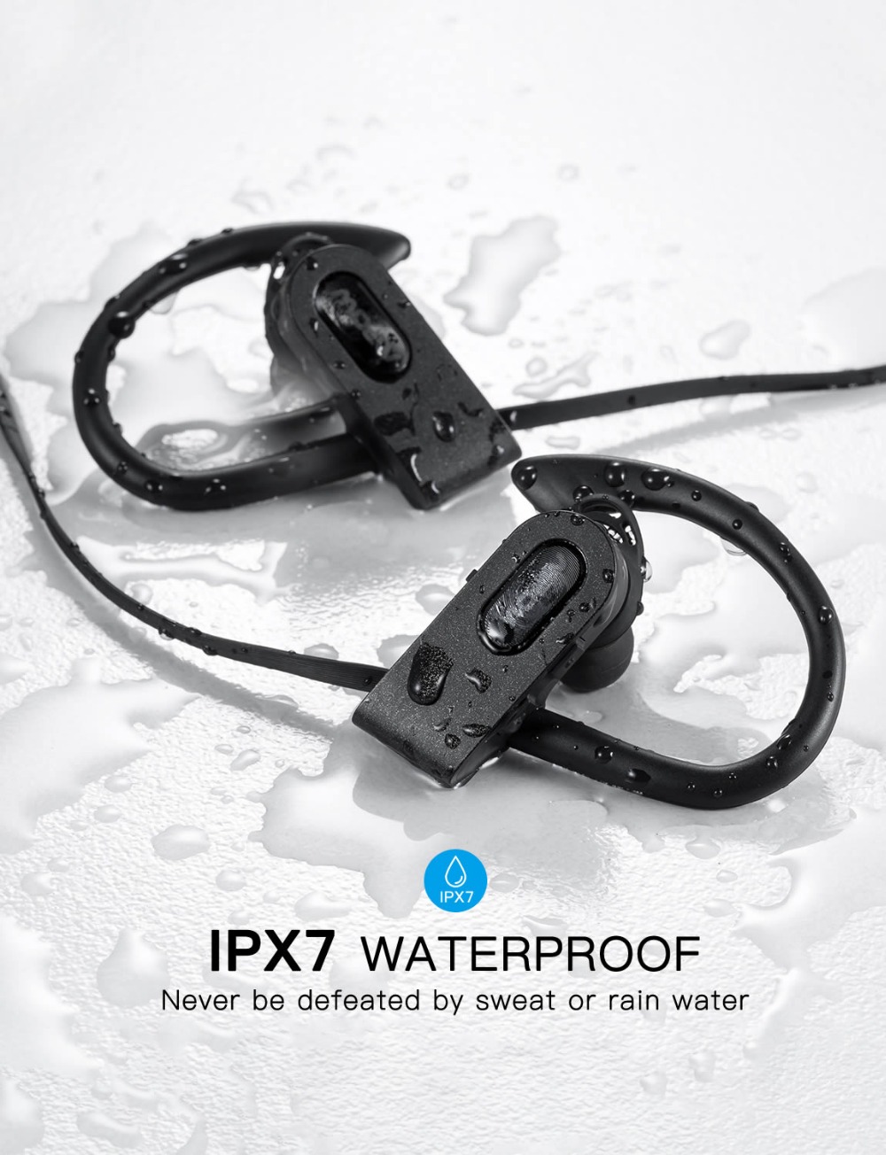 Waterproof Wireless MPOW Flame 2 Earbuds IPX7 waterproof will work in rainiest of days