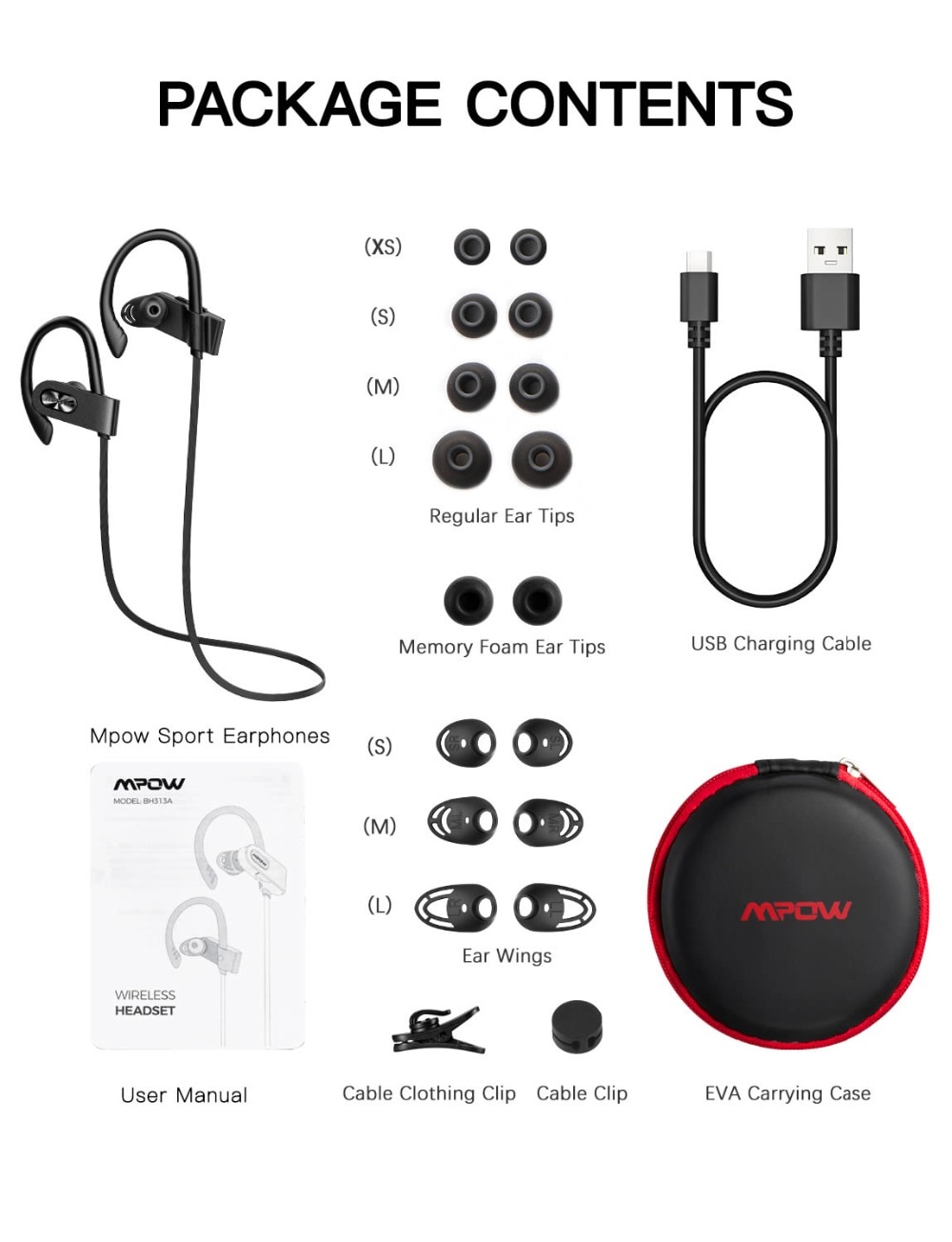 What comes in the MPOW Flame 2 set